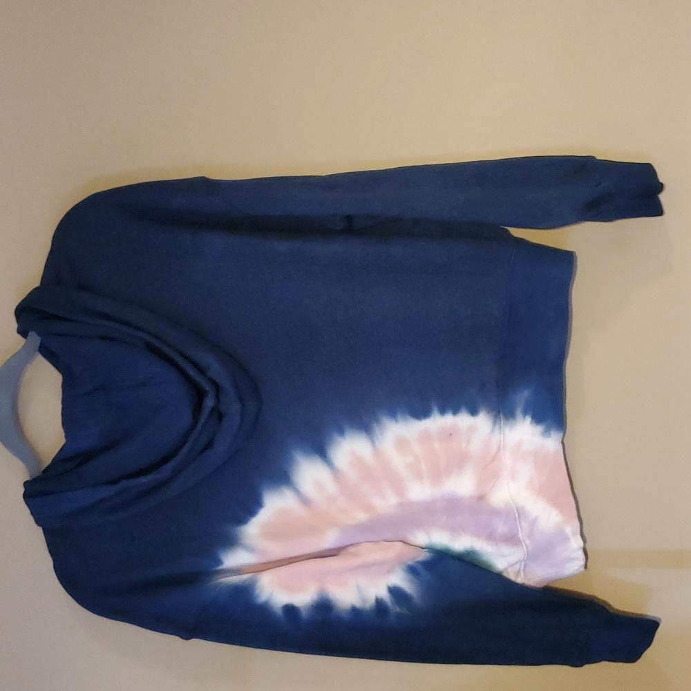 Wildfox Hadley Long Sleeve Tie-Dye Hoodie Sweatshirt Size XS NWT'S - Picture 3 of 12